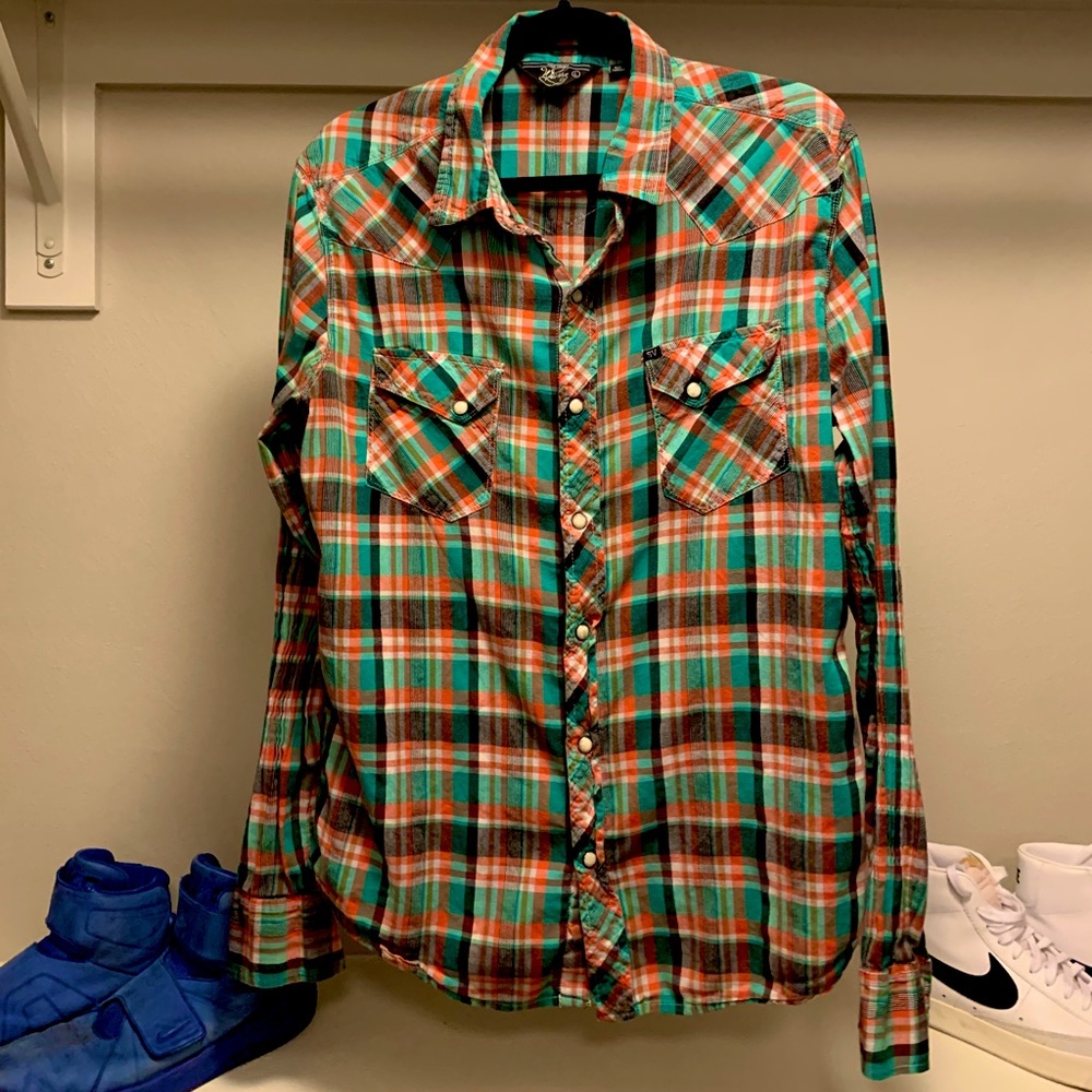 Salt Valley Western Pearl-Snap Long-sleeve Shirt